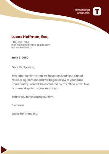 Free Personal Law Firm Letterhead Template to Edit Online