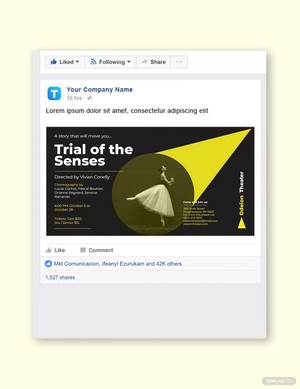 Theater Company Facebook Post Template