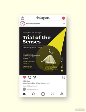 Theater Company Instagram Post Template