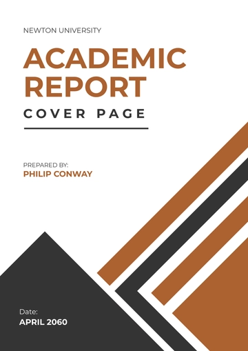 Free Academic Report Cover Page Template to Edit Online