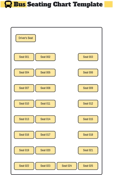 Free Bus Seating Chart Template to Edit Online