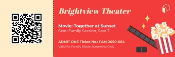 Free Family Cinema Ticket Template to Edit Online
