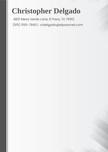 Blank Personalize Letterhead Template