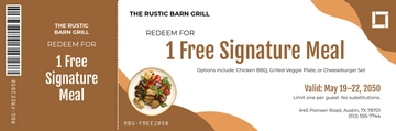 Free Food Catering Ticket Template to Edit Online