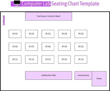 Free Computer Lab Seating Chart Template to Edit Online