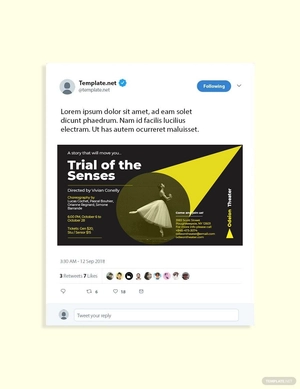Theater Company Twitter Post Template