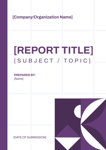Free Blank Front Report Cover Page Template to Edit Online