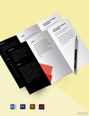 Tri-fold Sample Advertising Creatives Agency Template