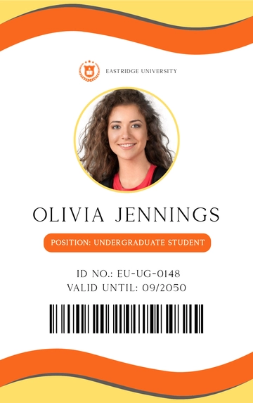 Free Creative University School ID Card Template to Edit Online