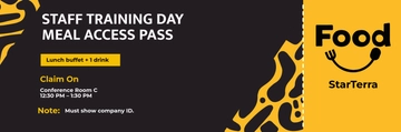 Free Training Day Food Ticket Template to Edit Online