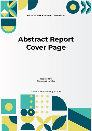 Free Abstract Report Cover Page Template to Edit Online