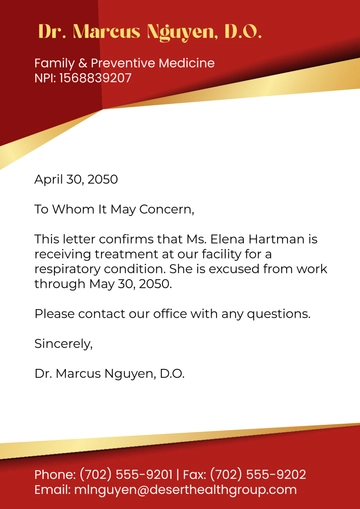 Free Red Personal Medical Letterhead Template to Edit Online