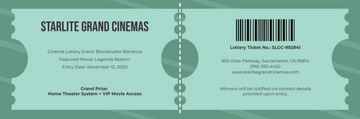 Free Cinema Lottery Ticket Template to Edit Online
