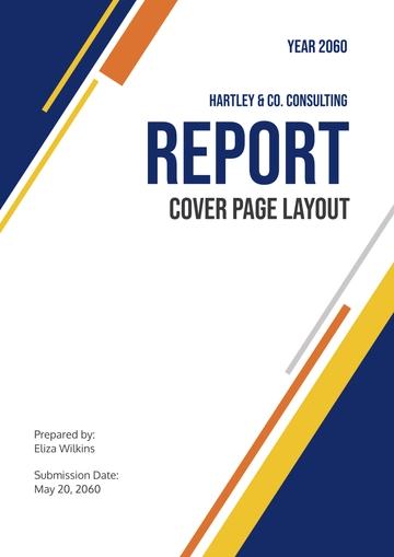 Free Report Cover Page Layout Template to Edit Online