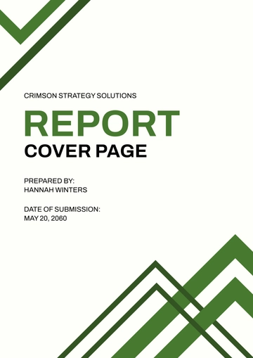Free Green Style Report Cover Page Template to Edit Online