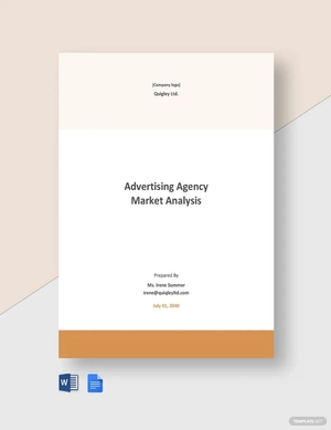Advertising Agency Market Analysis Template
