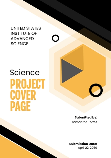 Free Science Project Cover Page Template to Edit Online