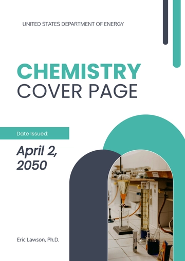 Free Simple Chemistry Cover Page Template to Edit Online