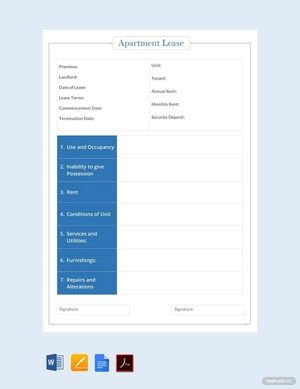 Apartment Lease Template