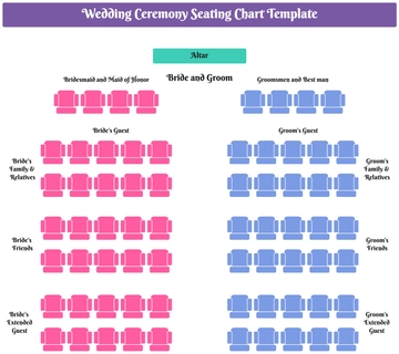Free Wedding Ceremony Seating Chart Template to Edit Online