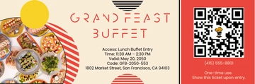 Free Food Buffet Ticket Template to Edit Online