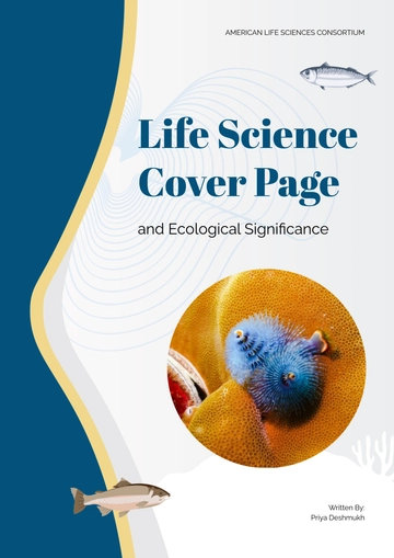 Free Life Science Cover Page Template to Edit Online