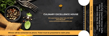 Free Professional Food Raflle Ticket Template to Edit Online