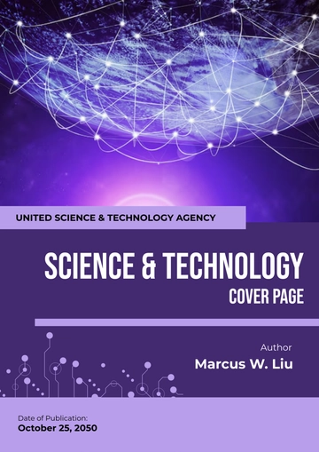 Free Science & Technology Cover Page Template to Edit Online