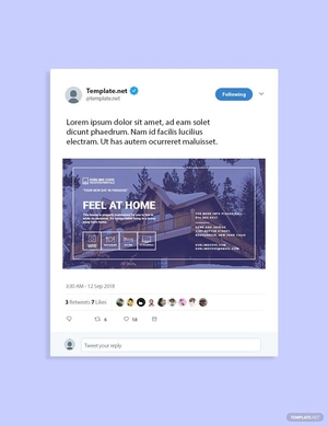 Vacation Rental Twitter Post Template