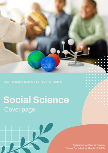 Free Aesthetic Social Science Cover Page Template to Edit Online