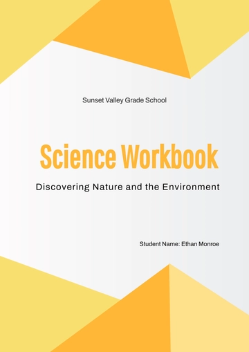 Free Grade School Science Cover Page Template to Edit Online