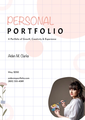 Free Personal Portfolio Cover Page Template to Edit Online
