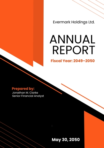 Free Annual Report Front Cover Page Template to Edit Online