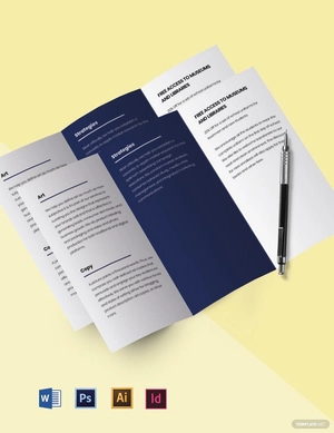 Tri-fold simple advertising agency brochure Template