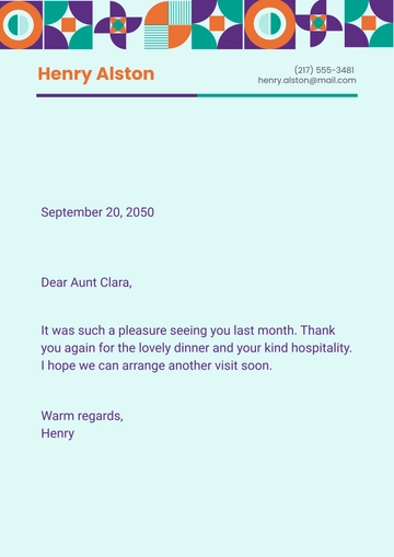 Free Colorful Personal Stationery Letterhead Template to Edit Online