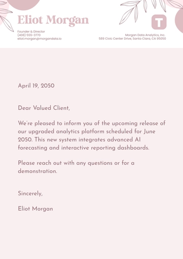 Free Aesthetic Personal Company Letterhead Template to Edit Online