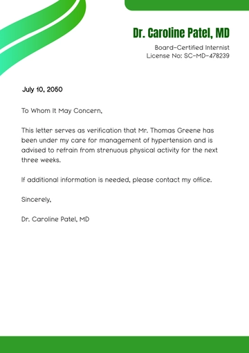 Free Modern Personal Letterhead for Doctors Template to Edit Online