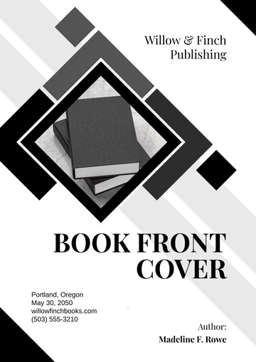 Free Simple Book Front Cover Page Template to Edit Online