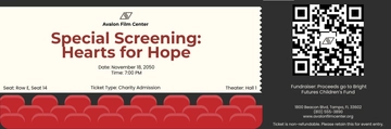Free Fundraiser Cinema Ticket Template to Edit Online