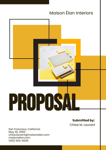 Free Aesthetic Proposal Front Cover Page Template to Edit Online