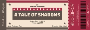 Free Old-Fashioned Cinema Ticket Template to Edit Online
