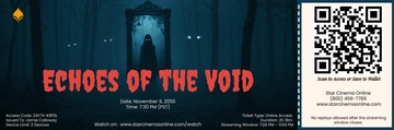 Free Online Cinema Ticket Template to Edit Online