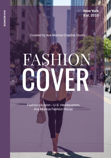 Free Fashion Cover Page Template to Edit Online
