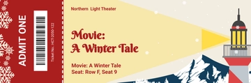 Free Holiday Cinema Ticket Template to Edit Online
