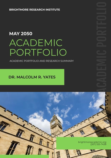 Free Academic Portfolio Cover Page Template to Edit Online