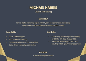 Free Professional One Page Personal Branding Template to Edit Online