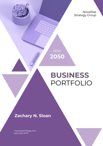 Free Business Portfolio Cover Page Template to Edit Online