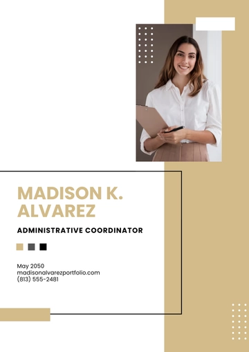 Free Job Application Portfolio Cover Page Template to Edit Online