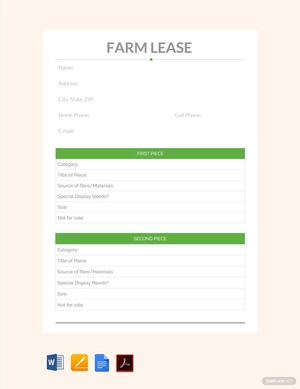 Farm Lease Template