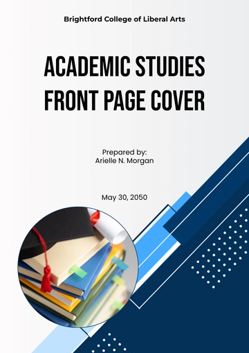 Free Academic Studies Front Page Cover Page Template to Edit Online